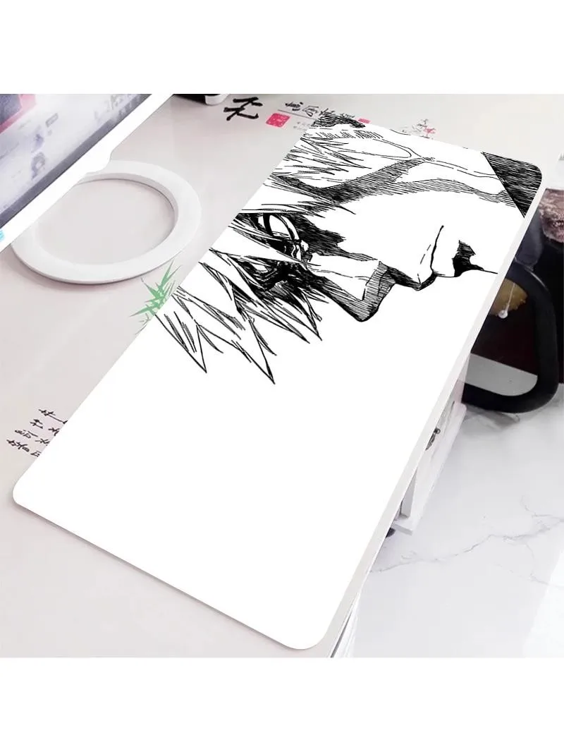 Podkładka pod mysz Anime Bleach XXL Akcesoria do gier Duża podkładka pod mysz Czarno-biała podkładka na biurko Klawiatura Rozszerzony dywan Podkładki pod mysz — zdjęcie produktu 7