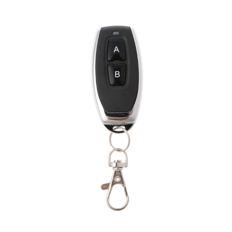 Remote Control Transmitter 433MHz 2-Buttons RF Wireless Gate Door Garage Opener with Keychain Lock