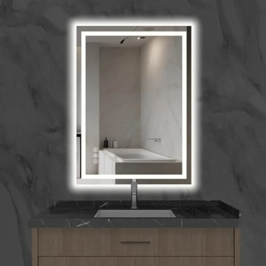 

24×32 LED Bathroom Mirror with Lights Bathroom Vanity Mirror with Backlit and Front Light, Stepless Dimmable Led for Bathroom,