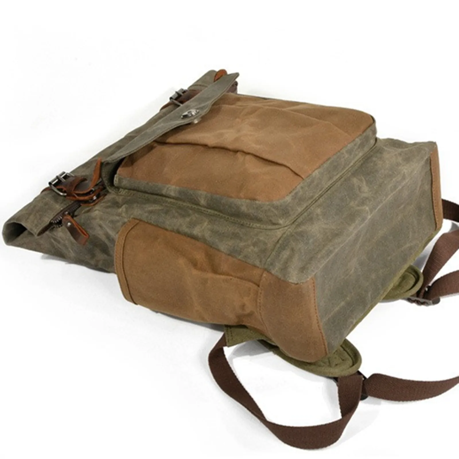 في الهواء الطلق الكتفين الأعمال حقيبة الكمبيوتر سعة كبيرة السفر مقاوم للماء قماش الربط جلد طبيعي المشي لمسافات طويلة حقيبة مدرسية