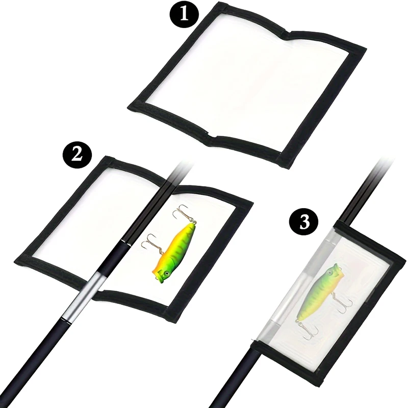 إغراء الطعم لوحة حديد الطعم حماية حقيبة بولي كلوريد الفينيل المضادة للخدش وهمية الطعم خطاف الصيد غطاء للحماية معدات صيد الأسماك اكسسوارات الصيد