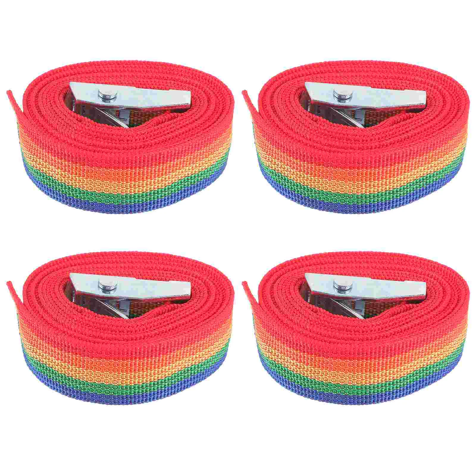 4 Pcs 25cm Zinc Alloy Press Buckle Cargo Tightener Ratchets Luggage Bungee Cords Truck Straps Adjustable Rack