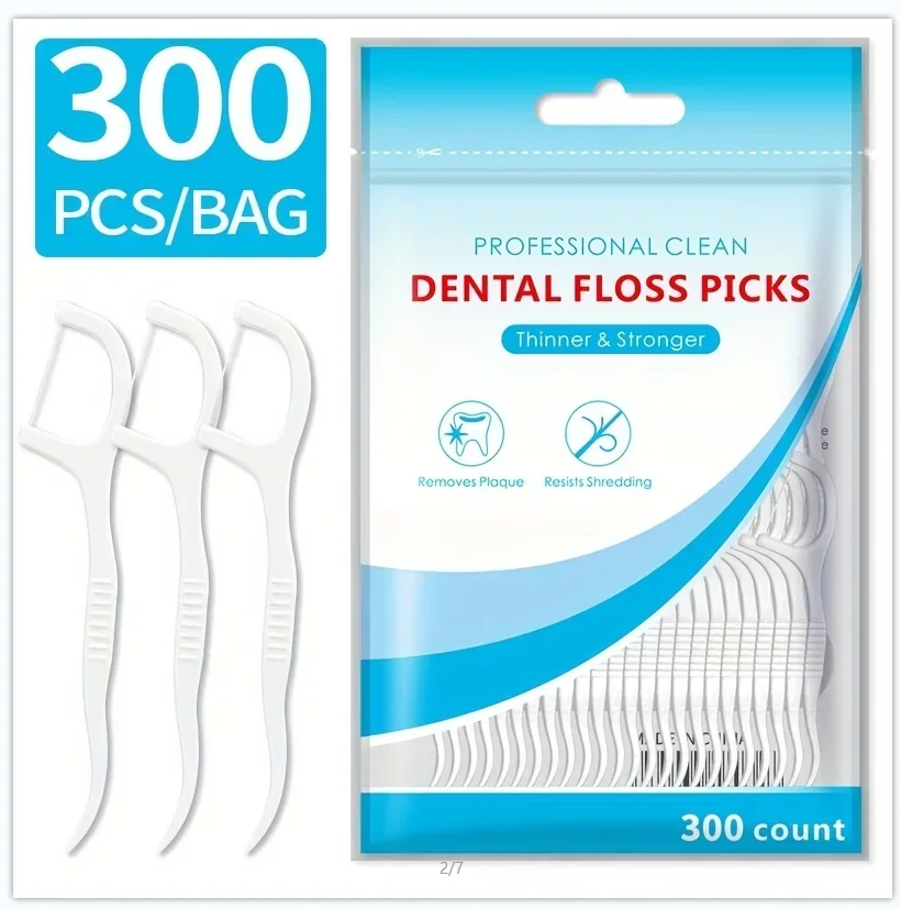 30/100/300/600PCS Floss Family Pack Ultra-fine Toothpick Disposable Flat Floss Portable Flossing Double Head Use Oral Hygiene