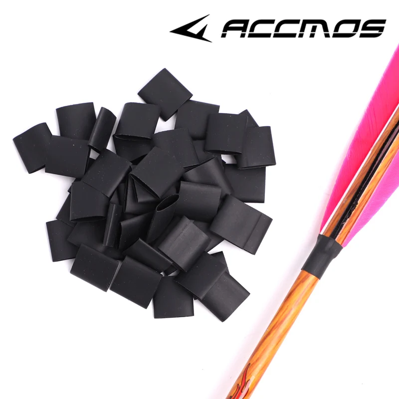 60pcs Heat hrink tube for Real Feather  For Arrows Archery DIY  Wood Bamboo Tube Carbon Arrow Protective Sleeve