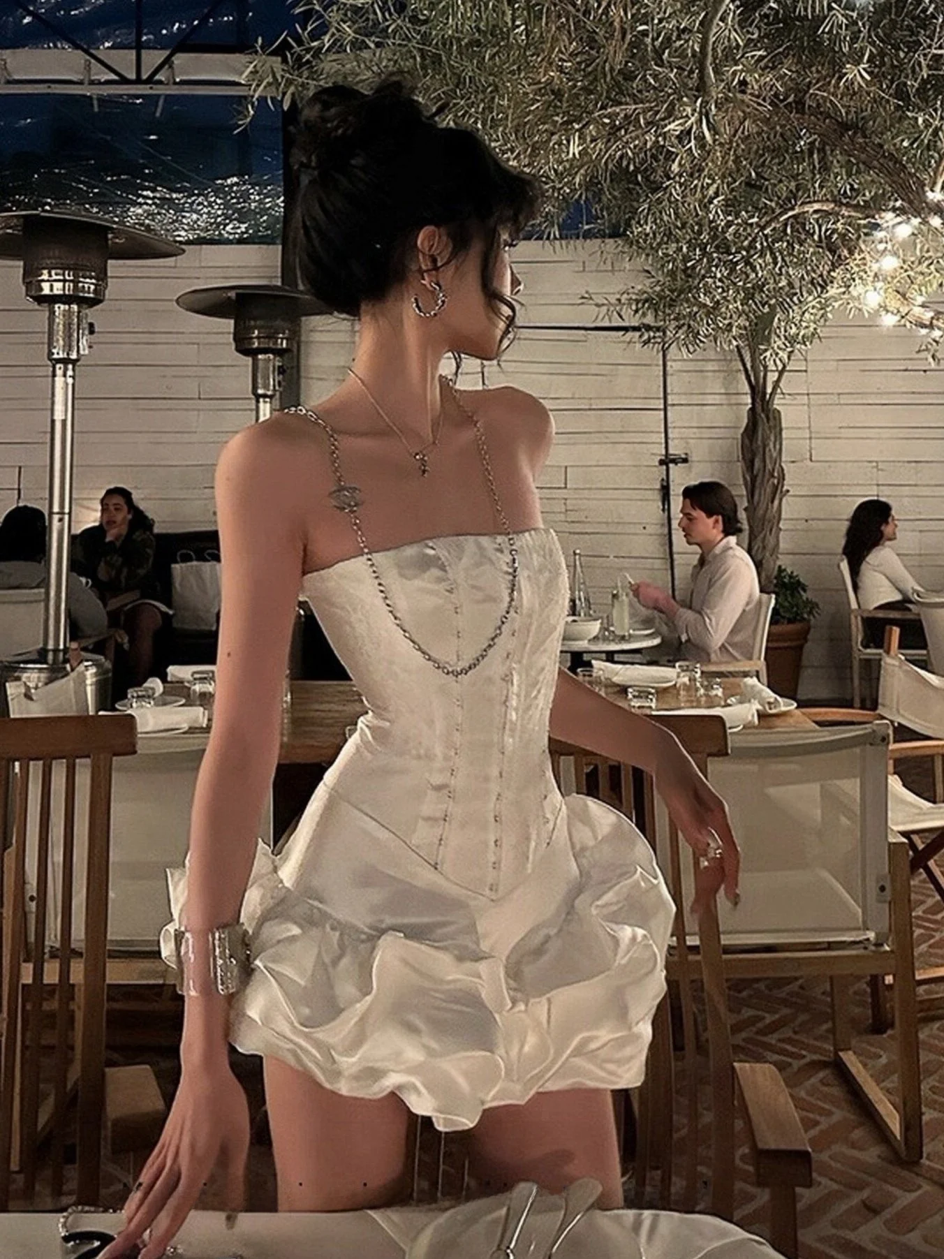 

Элегантное белое длинное простое свадебное платье, вечернее платье макси, вечернее платье из полиэфирного волокна, летнее новое поступление, женское платье