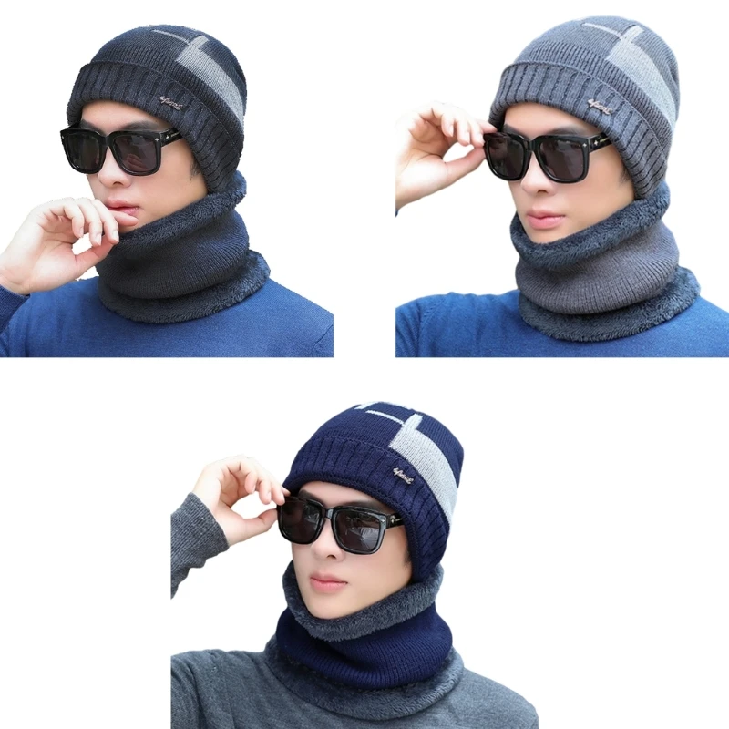 

New USB Heated Warm Knitted Beanie Hat and Scarf Set Autumn Winter Beanie Hat