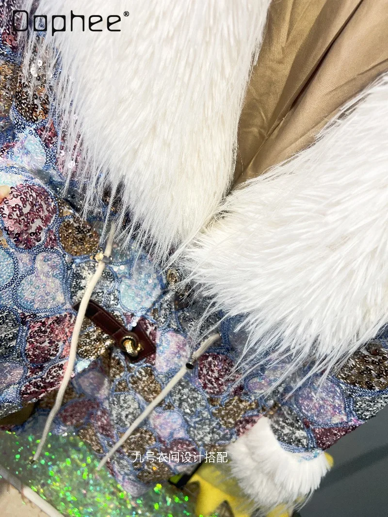 Winter New Fashion Heavy Industry European Style Mink Fur Plush Thickened Eco-Friendly Fur Coat Women Warm Loose Mid-Length Fur