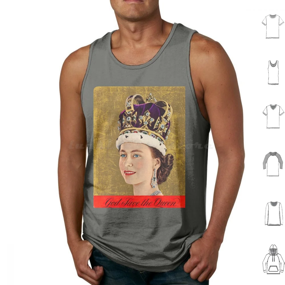 God Save The Queen. Queen Elizabeth Ii. Picture Post June 13th 1953 Tank Tops Vest Sleeveless Queens Platinum Jubilee Queen