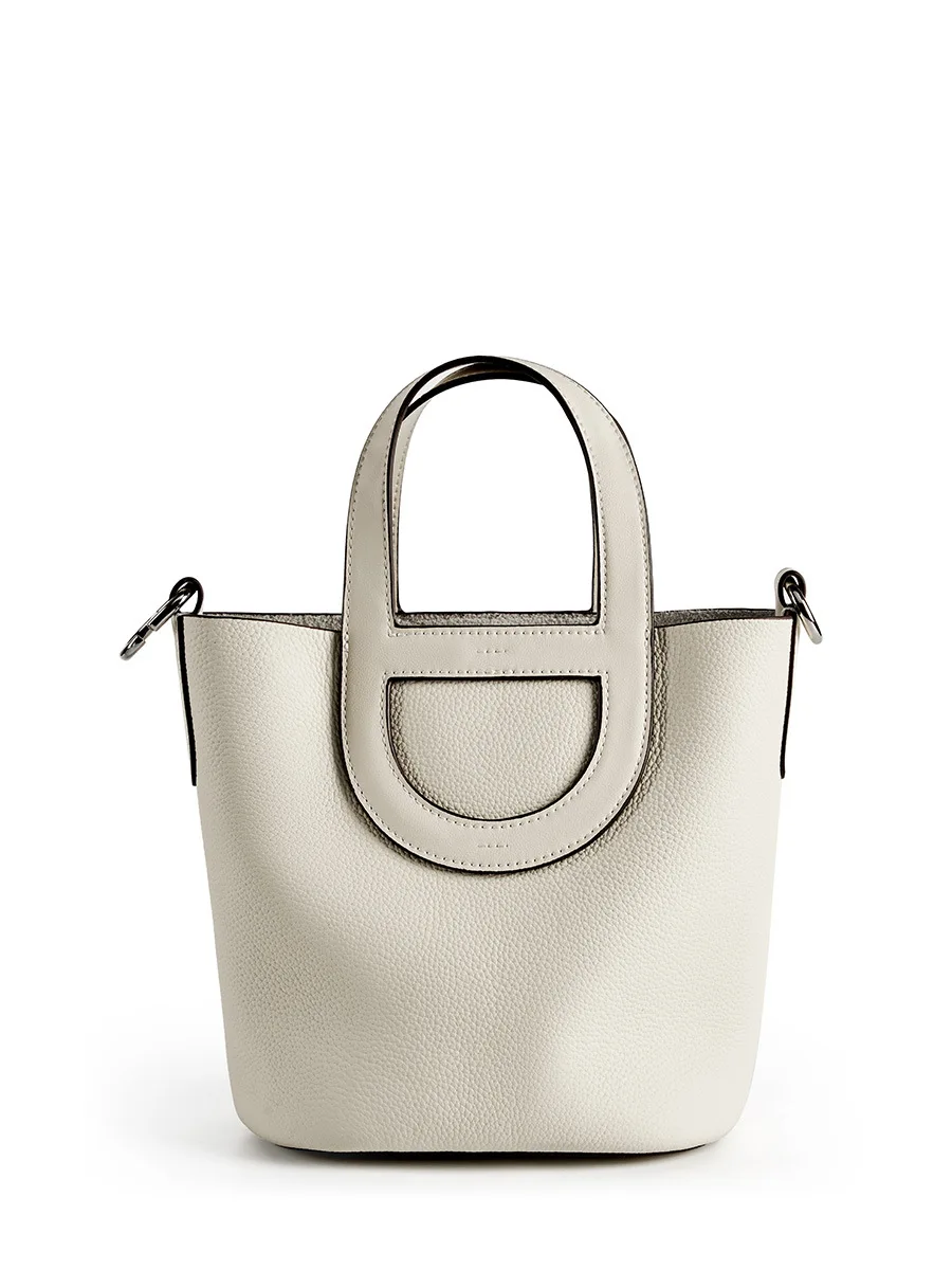 

Сумка-корзина из натуральной кожи (первый слой воловьей кожи) 2026 New: универсальная, портативная, для овощей, на плечо, мессенджер