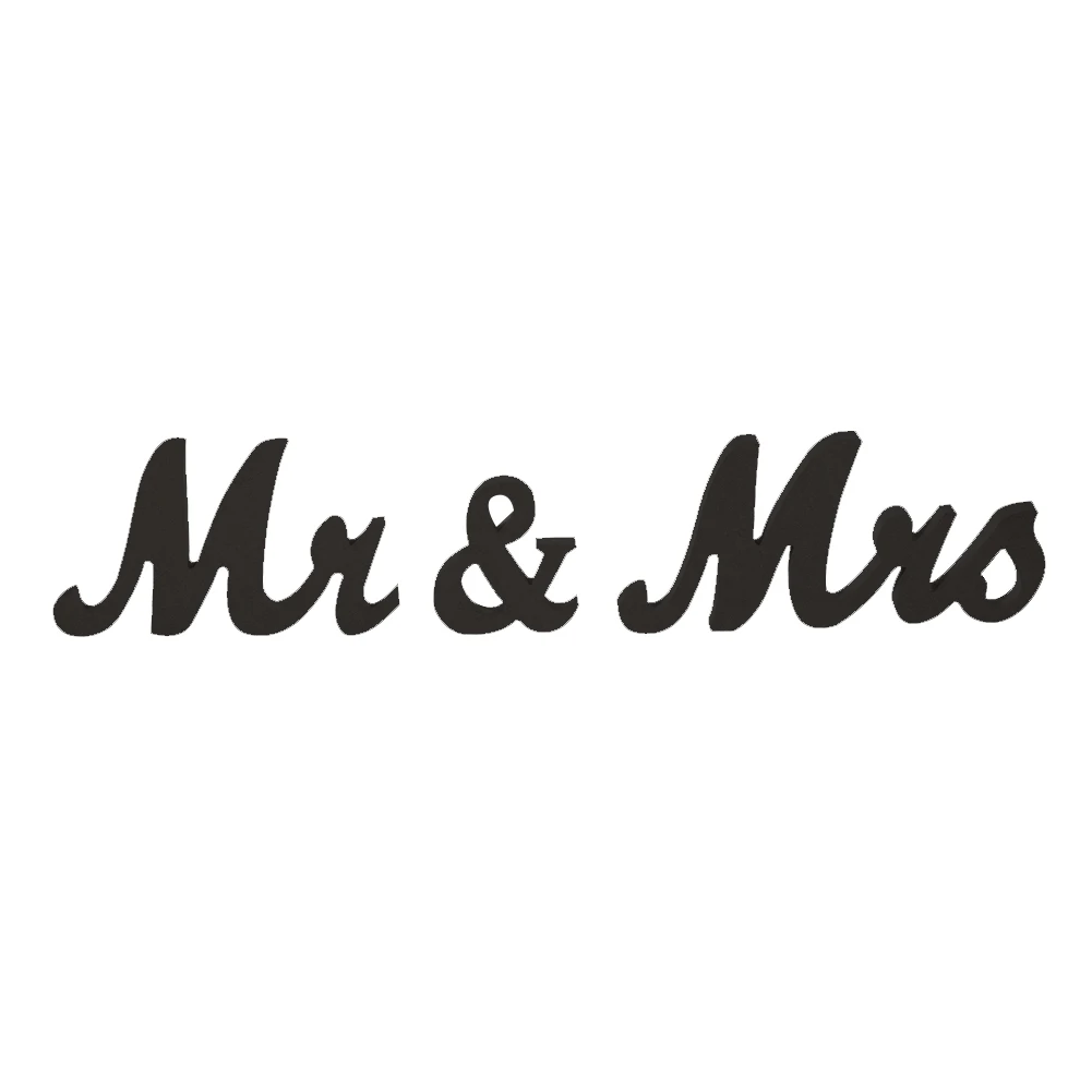 White Wood Sign Vintage Style Mr and Mrs Sign Mr & Mrs Wooden Letters Rustic Wedding Signs for Wedding Table Photo Props Party T