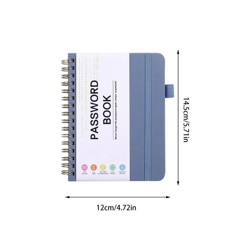 Tasca Password Keeper Libri di registrazione portatili Libri di indirizzi Libro con password sicura Organizzatore di indirizzi sicuro per amici di famiglia