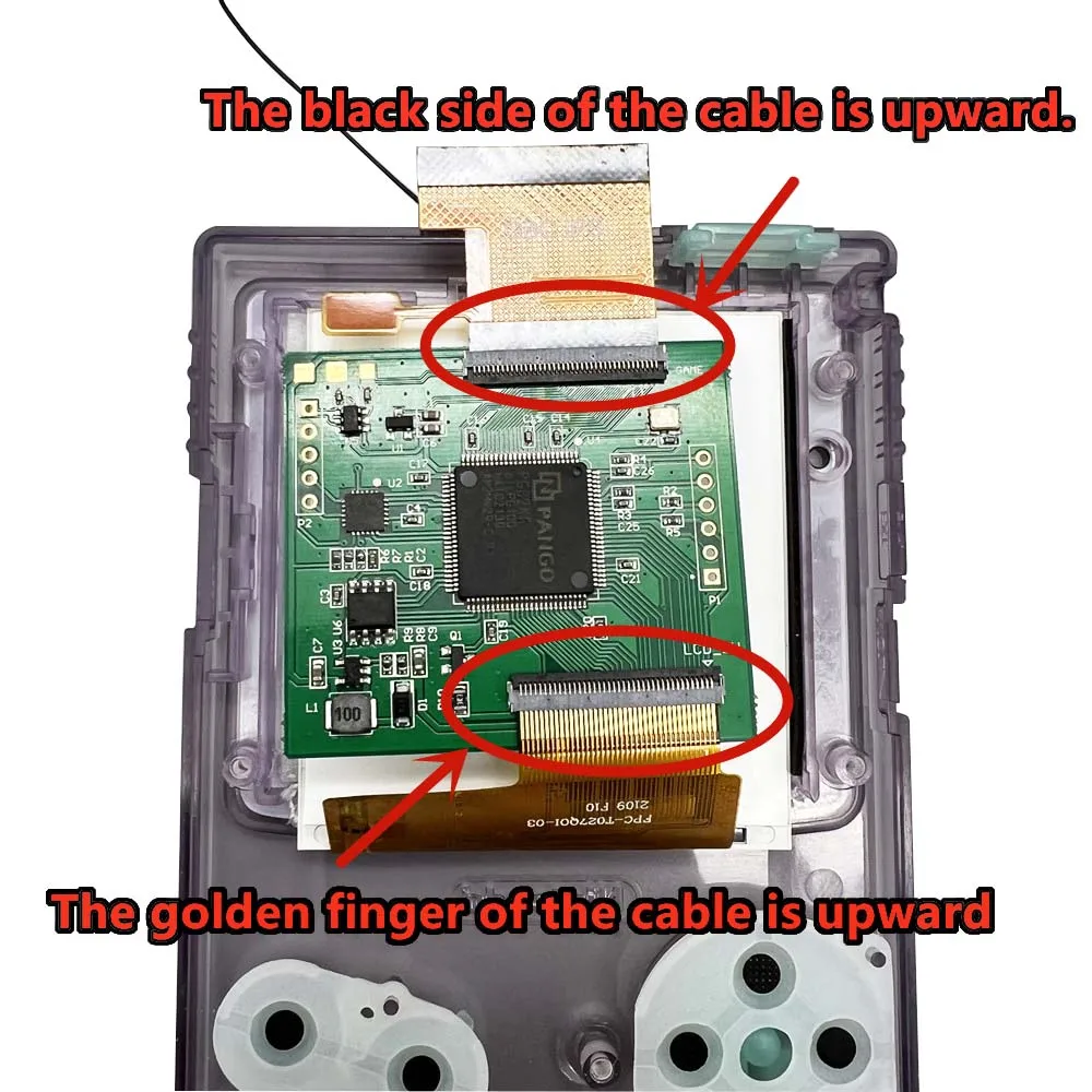 Imagem -04 - Kits de Tela Lcd Ips de Polegadas para Tela Gbc com Pixel Pontos para Pixel Ponto Display Lcd Kits para Nintendo Gameboy Cor Novo 2.