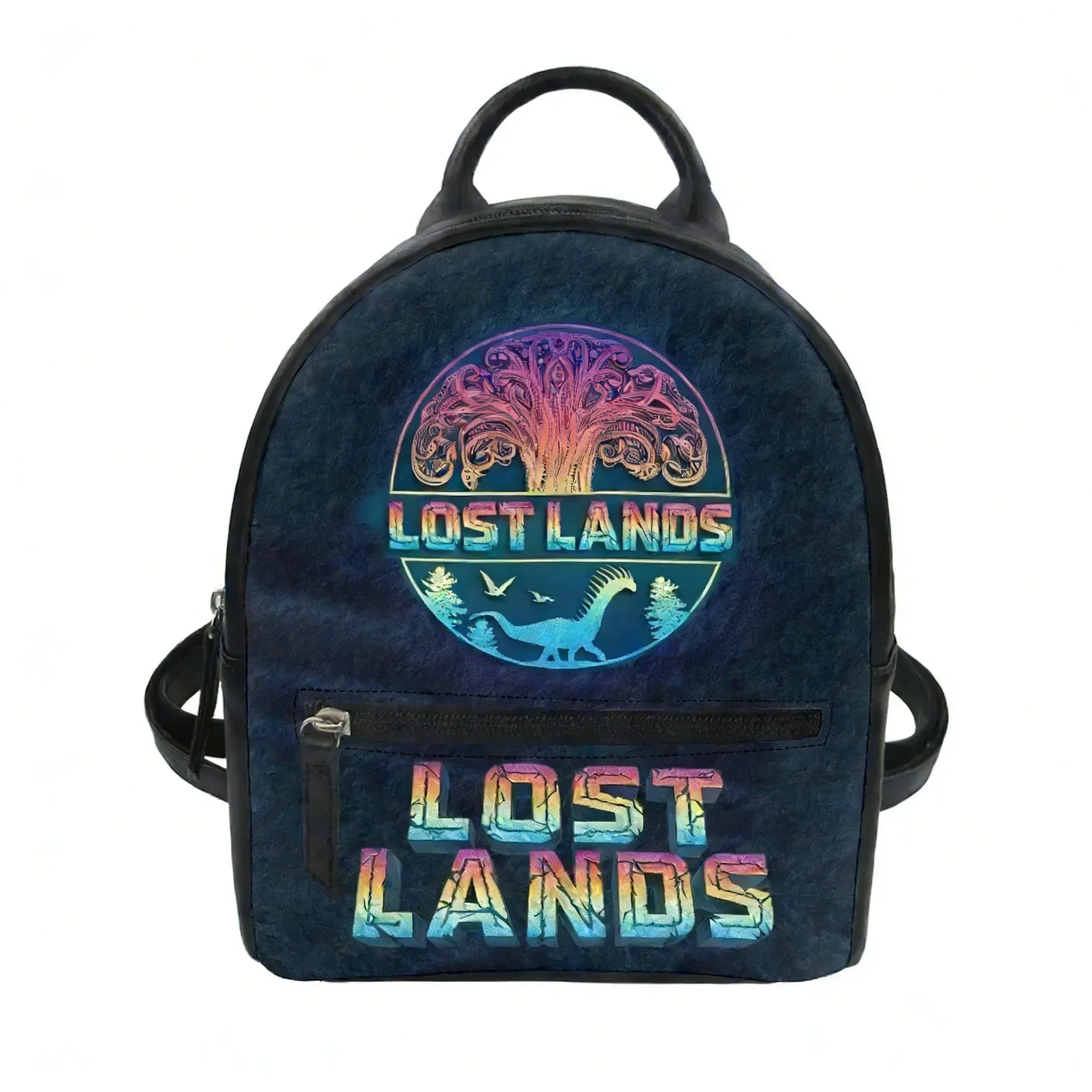 Lost Lands Music Festival Custom Backpack Purse Women Carter Schoolbags Double Shoulder Bag Mini Daypack Leather Travel Bag