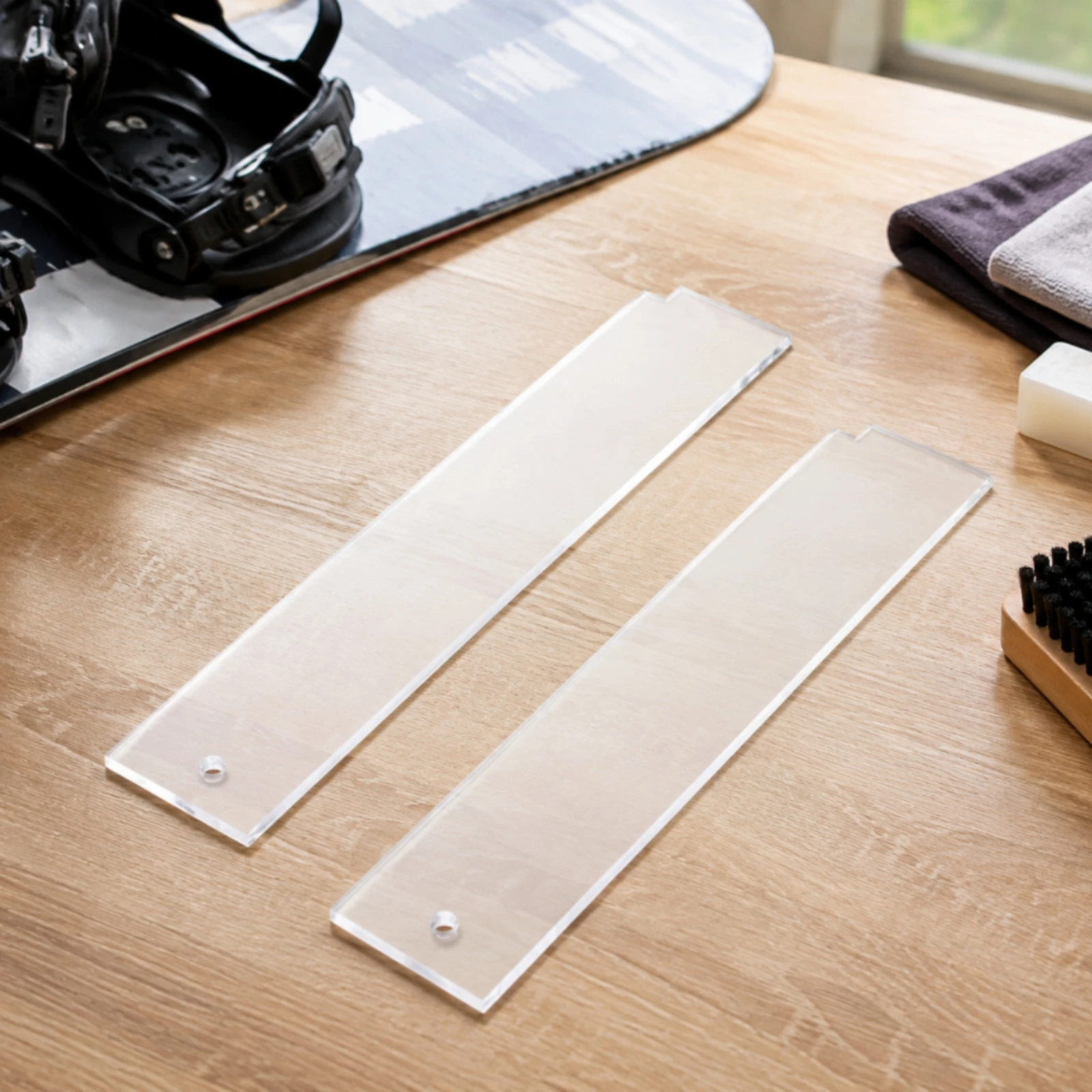 Polish Scraper with Notched Edge Compact Ski Polish Remover Lightweight Easy to Use for Home Tuning Benches