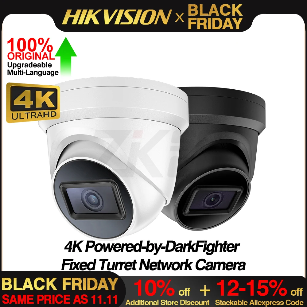 Hikvision Original 8MP 4K IP Camera DS-2CD2385G1-I Powered-by-DarkFighter Fixed H.265+ 30m IR IP67 WDR POE Video Surveillance