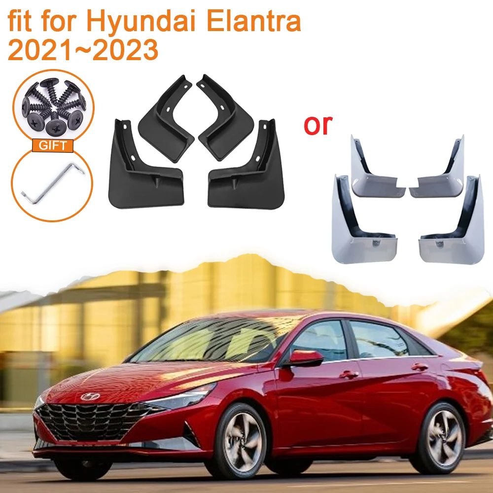 

For Hyundai Elantra CN7 2021 Avante I30 Sedan 2022 2023 Accessories Car Mudflap Mud Front Rear Anti-splash Mudguards Fender 4x