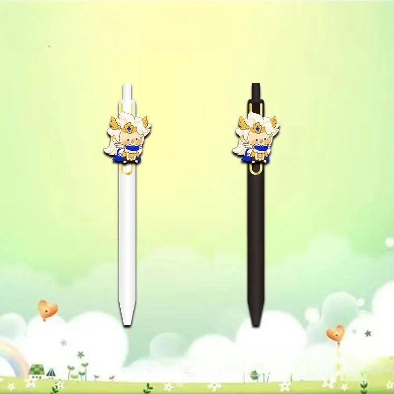 Cookie Run Kingdom – stylo neutre à pression de 0.5mm, Patch de dessin animé Cosplay amovible, fournitures d'étude, papeterie cadeau pour enfant