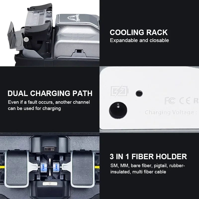 Automatic Ai 7c Fiber Fusion Splicer Fully and 15 Seconds To Heat Handheld Optical Fiber Identifier