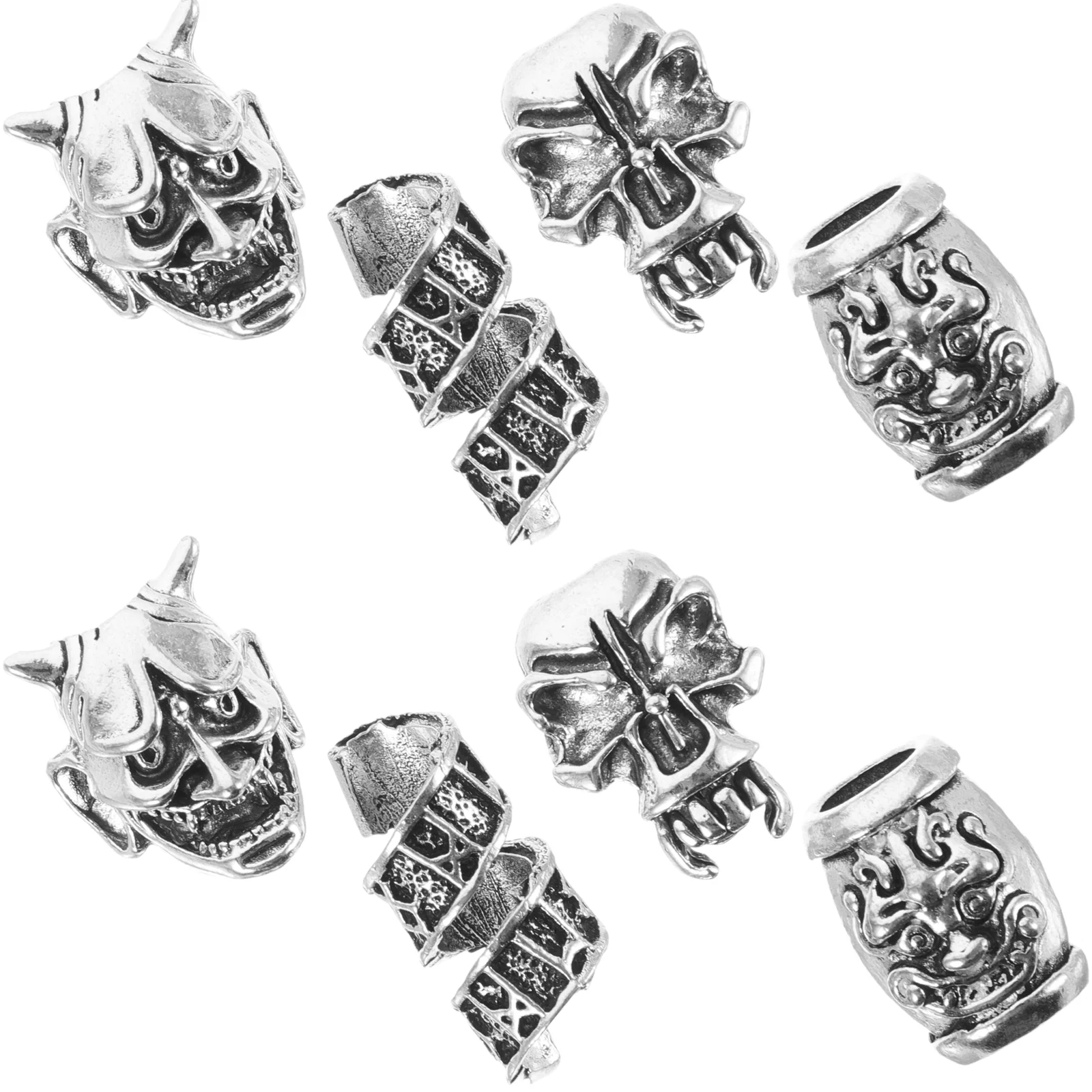 

8 Pcs Alloy Dreadlocks Hair Jewelry The Ring Braid Beads Braiding Accessories Pendants