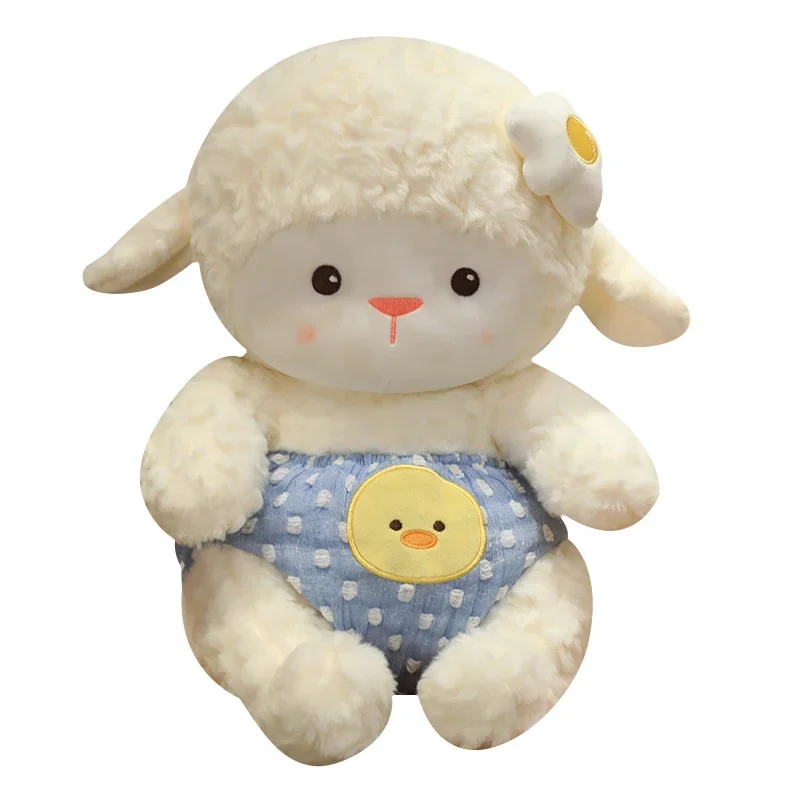 Kawaii Lamb Stuffed Animal Soft Cute Sheep Plush Doll Play Toys White Birthday Christmas Holiday Christmas Gift For Kids