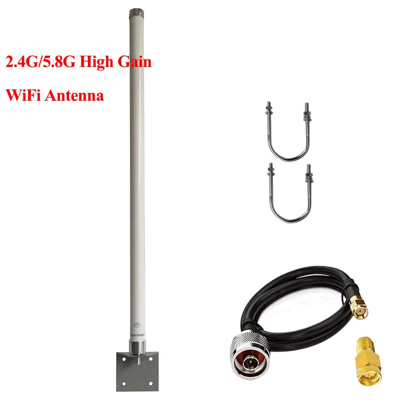 

WiFi Antenna RP-SMA Male Connector 2.4GHz 5GHz Dual Band Antenna PCI-E WiFi Network Card USB WiFi Adapter Wireless