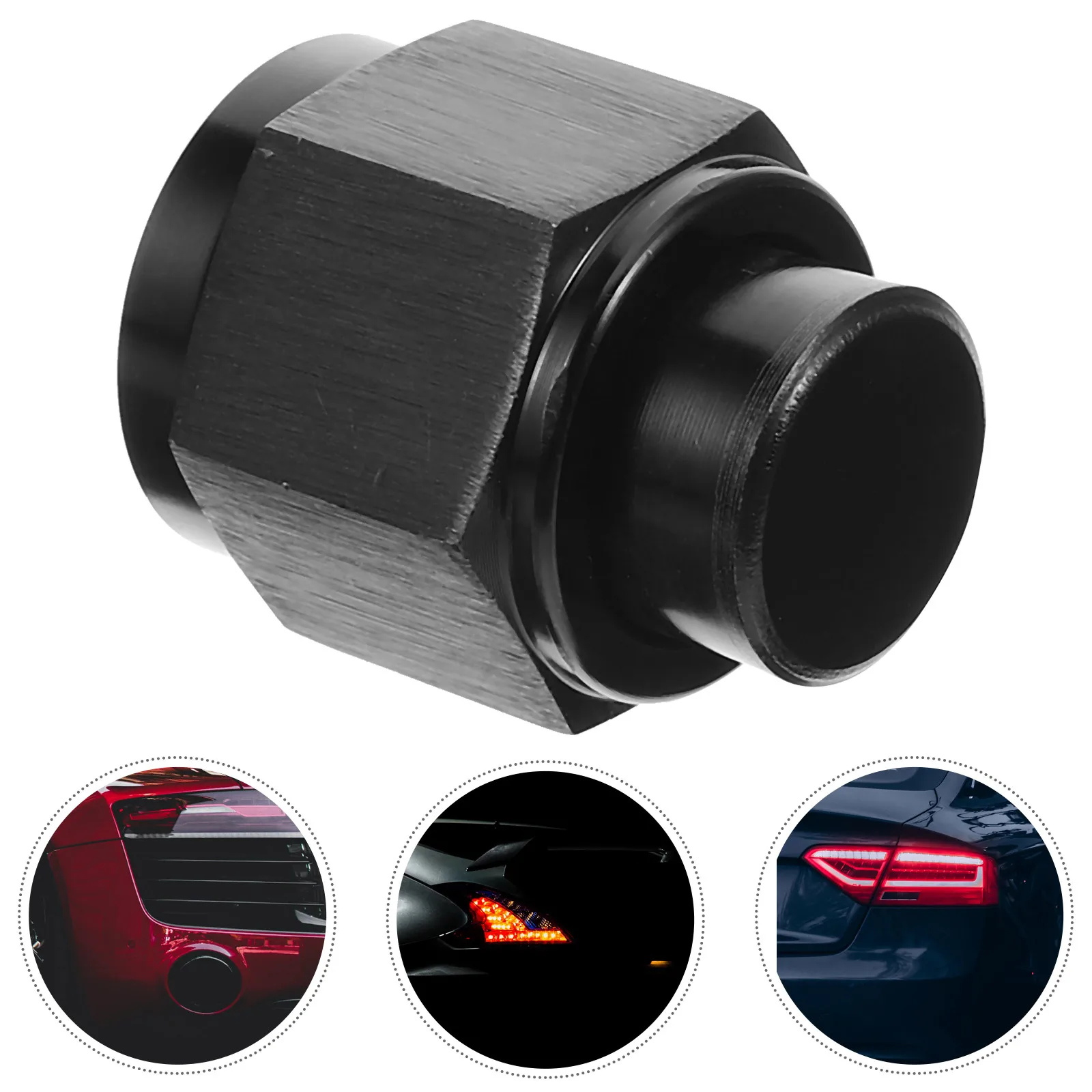 

8an Flare Cap Metal Tube Fitting for Fuel Car Black Off Cap Automotive Modification Accessories Durable