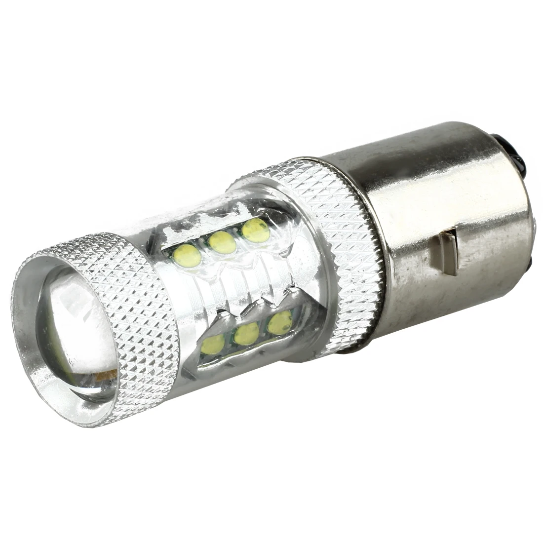 Bombilla para faros delanteros de motocicleta 80W BA20D H6, 16 LED