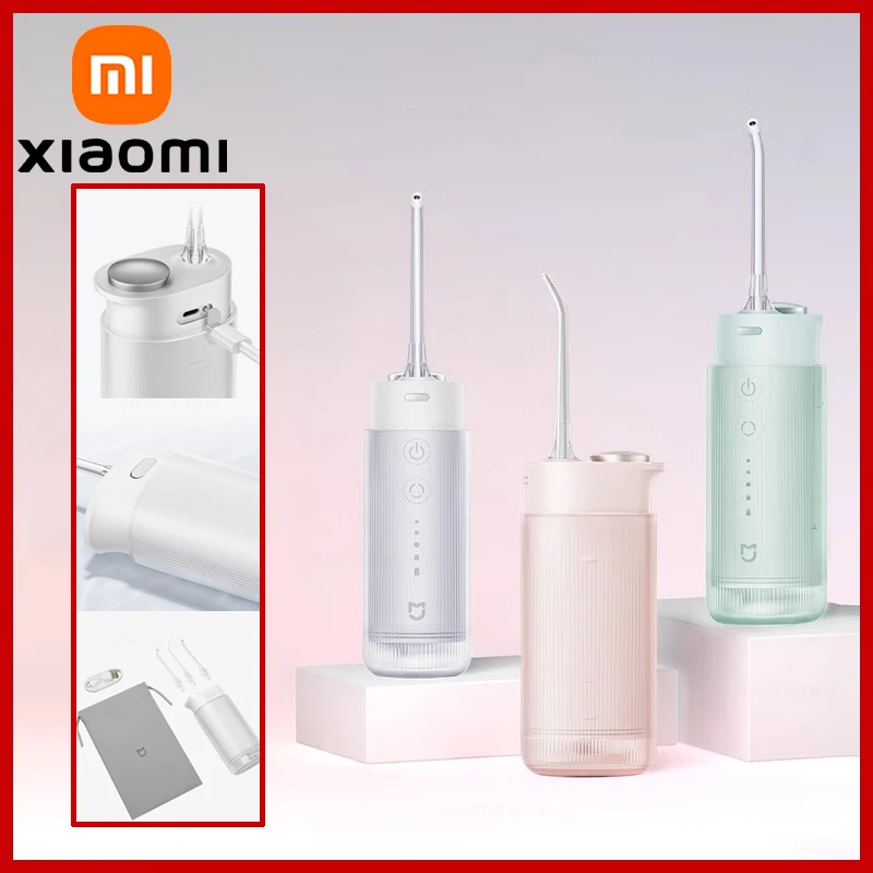 

Портативный ирригатор для полости рта XIAOMI MIJIA F400, 4 режима, резервуар для воды 200 мл, распыление воды в течение 1700 времени/м, выдвижной ирригатор, струя для ирригатора