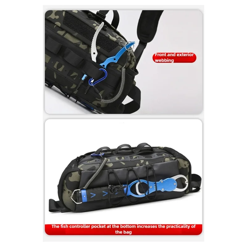 

CGDS-Sports Molle Fishing Bag For Men Hiking Vest Backpack Utility Outdoor Camping Fanny Pack Travel Single Duffel Bag