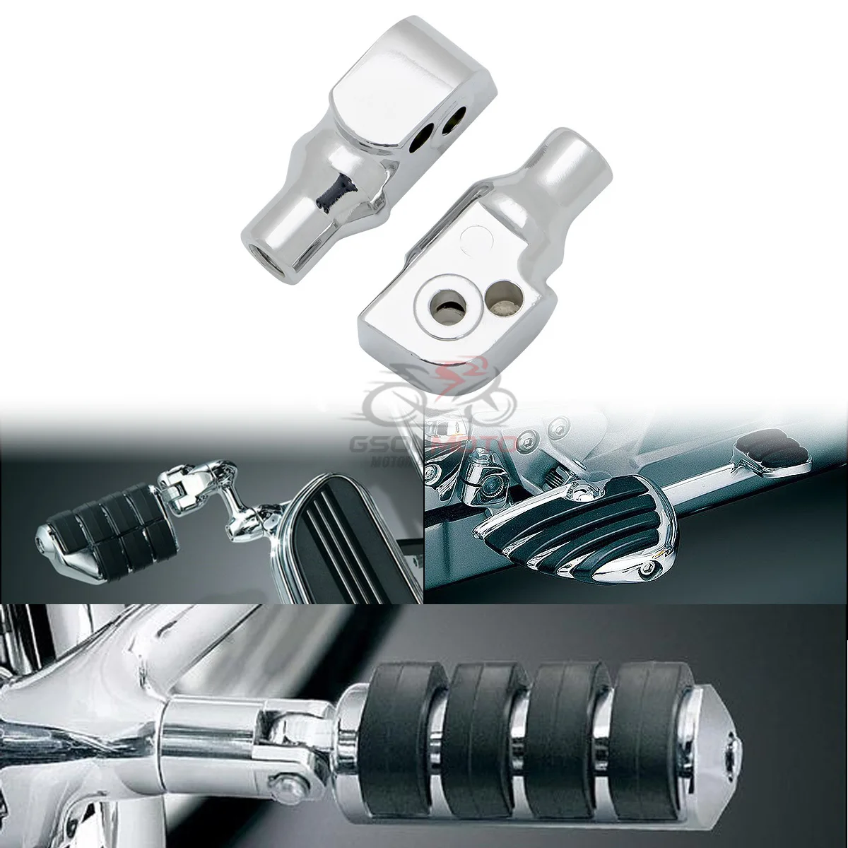 For Yamaha Royal Star V-Max Virago 1100 V-Star 250 Rear Passenger Foot Peg Mount Adapters For Highway Foot Pegs Motorcycle Parts