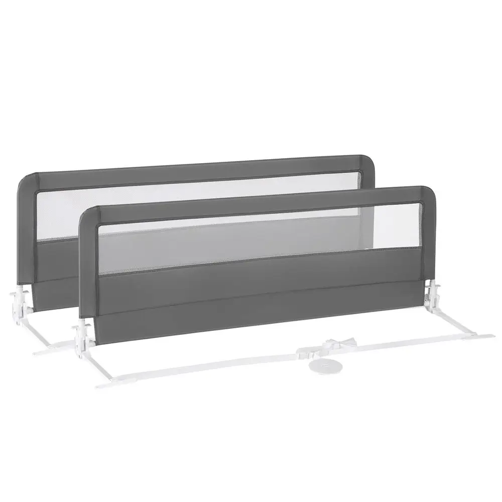 

Extra Long Swing Down Safety Bed Rails for Toddlers, Suitable for Cribs, Kids' Beds, and Adult Sizes (59-Inch, Gray)