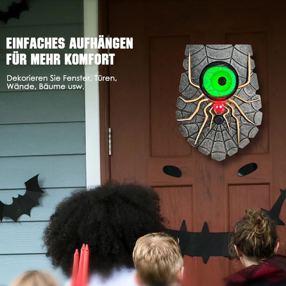 Halloween Eye Movement Horror Mood Campanello Giocattolo Festa Corridoio Porta Illuminazione domestica Figura sonora Puntelli Ornamenti Collezioni di regali