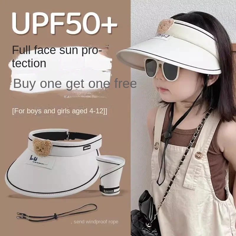 Summer Baby Sun Hat Girls Boys Sun Block Hat Children's Hat Cartoon Empty Top Hat