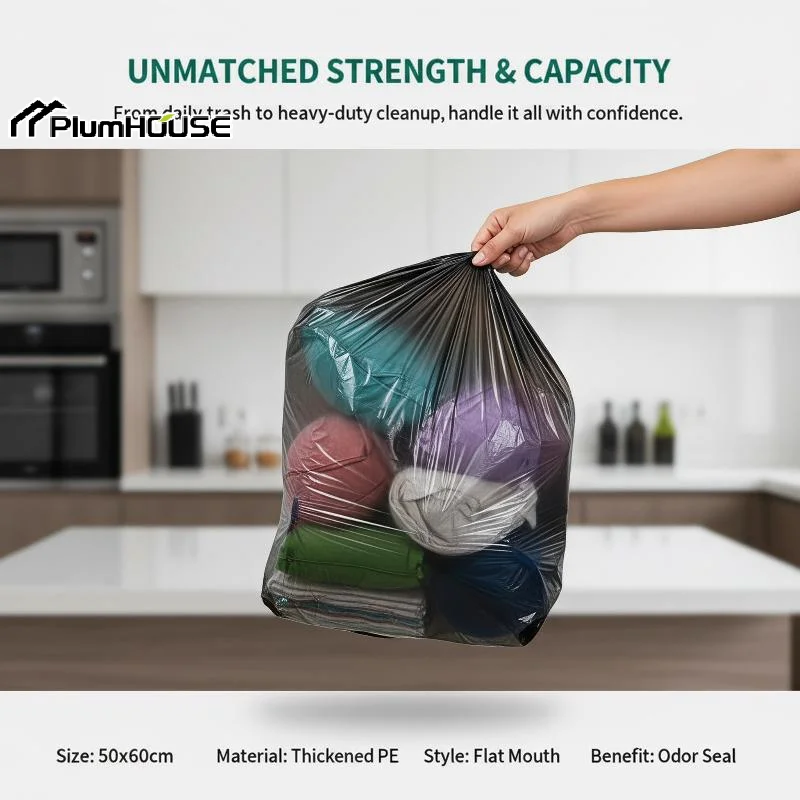 20/30/50PCS Large Waste Garbage Bag Black Thickened Garbage Bags Outdoor Restauran Kitchen Disposable Trash Bags