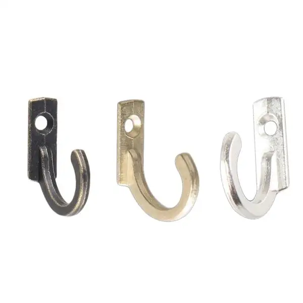 5/10 PCS gancio a polo singolo Mini formato a parete Retro appendiabiti per cappotti cappelli asciugamani chiavi
