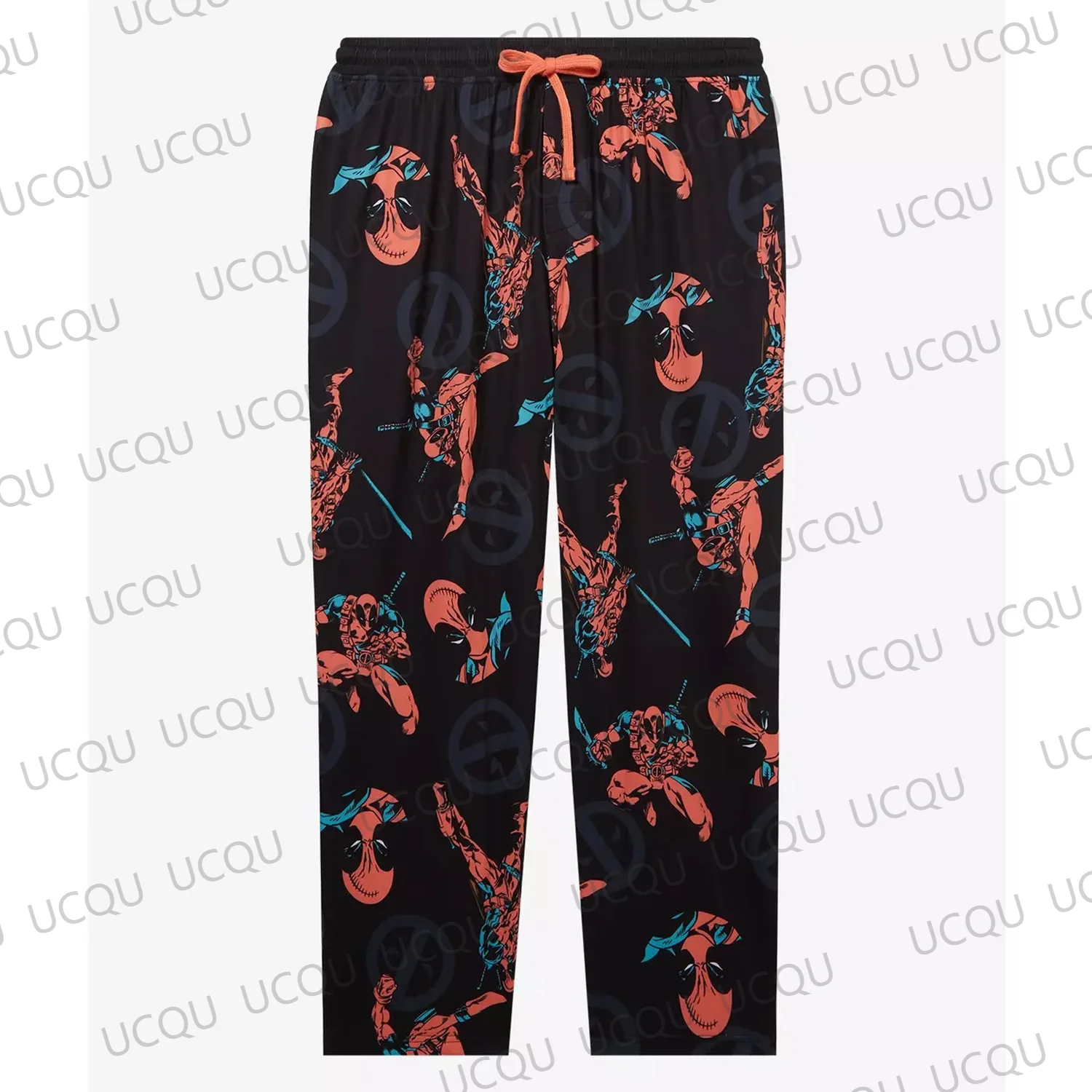 Neue Marvel Deadpool Allover Print Plus Size Schlafhose Übergroße Pyjamahose für Erwachsene/Kinder