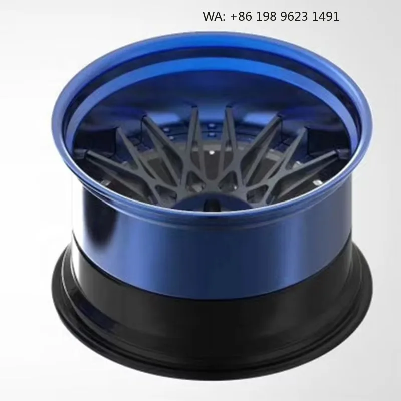 High-end customized deep concave forged alloy wheel hub, multi-inch single-piece sport rims, 5×3 PCD, gold polished finish