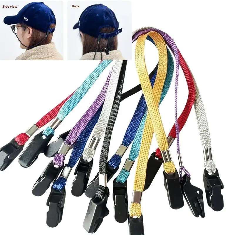1Pcs Outdoor Anti-Slip Fixed Cap Clip Hat Anti-Slip Rope Detachable Cap Clip Rope For Fishing Hiking Sports Accessories