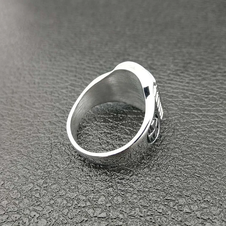 Alta calidad 2019 nuevo anillo cruzado para hombres Color plata moda caballeros reales templarios joyería de dedo anillos masculinos Anel