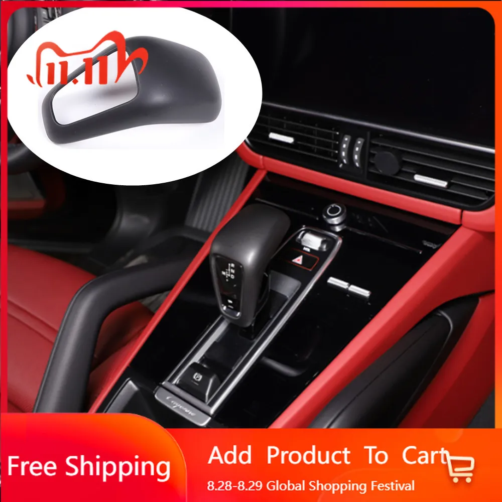 

Интерьерные наклейки, автомобильная ручка переключения передач, рукав, крышка, накладка, наклейка, подходит для Porsche Cayenne 2018-2021, автомобильные аксессуары для интерьера