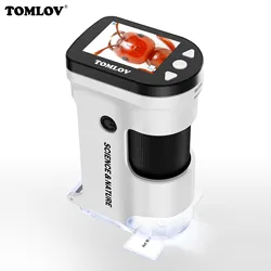 Tomov microscopio digitale portatile 800X immagine/Video per bambini biologia lenti d'ingrandimento professionali lenti fotocamera per microscopio