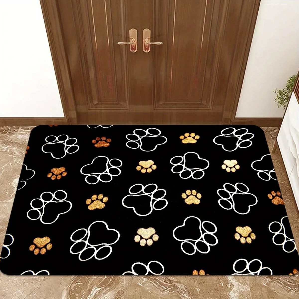 

1PC Dog's Paw pattern Door Mats Kitchen Rugs Non-Slip Pop design Living room Rugs Bath Mat Carpet for Home Sink Laundry Decor