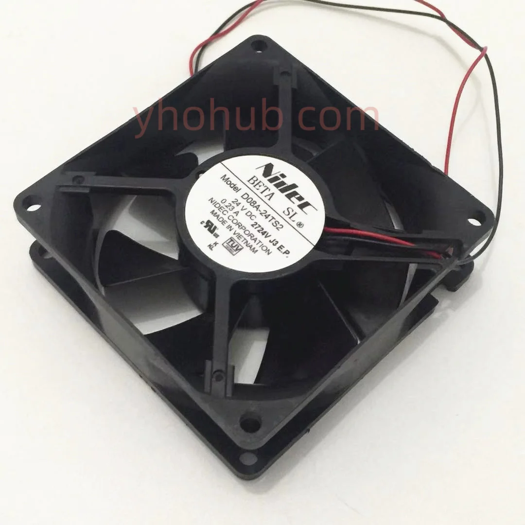 

Nidec D08A-24TS2 DC 24V 0.23A 80x80x25mm 2-wire Server Cooling Fan