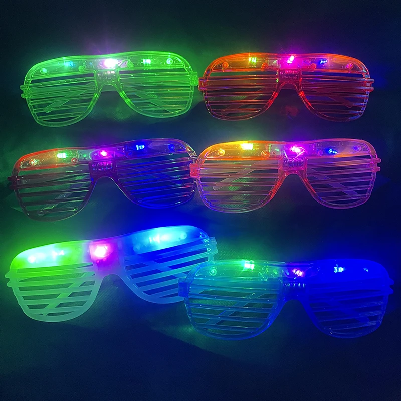 6/12/24/30/40/50pcs Led Neon Glasses Light Up Party Glasses Glow in the Dark For Kids Adults Party Favor Supplies