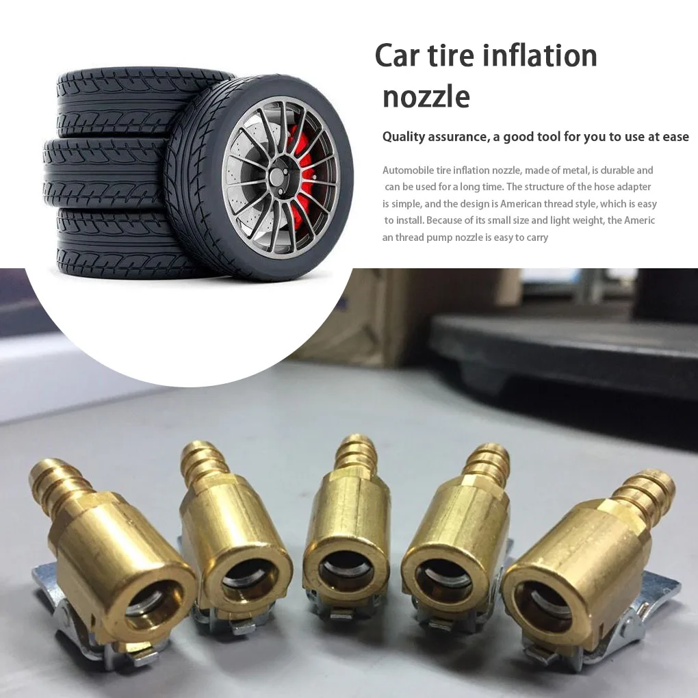 6mm 8mm Chuck Clip Car Tire Inflatable Air Pump Nozzle Inflator Valve Connector for Compressor Auto Parts Tyre Tire Accessories