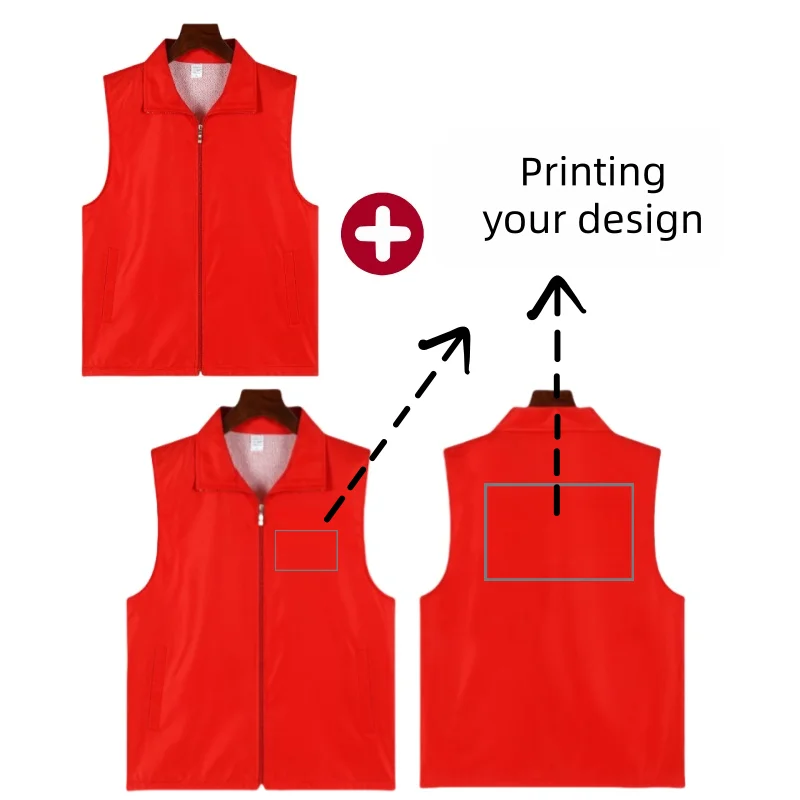 Summer thin 2026 Double-Layer Breathable Lightweight Vest Charity activities Volunteers Cashiers  Delivery Drivers Printing LOGO