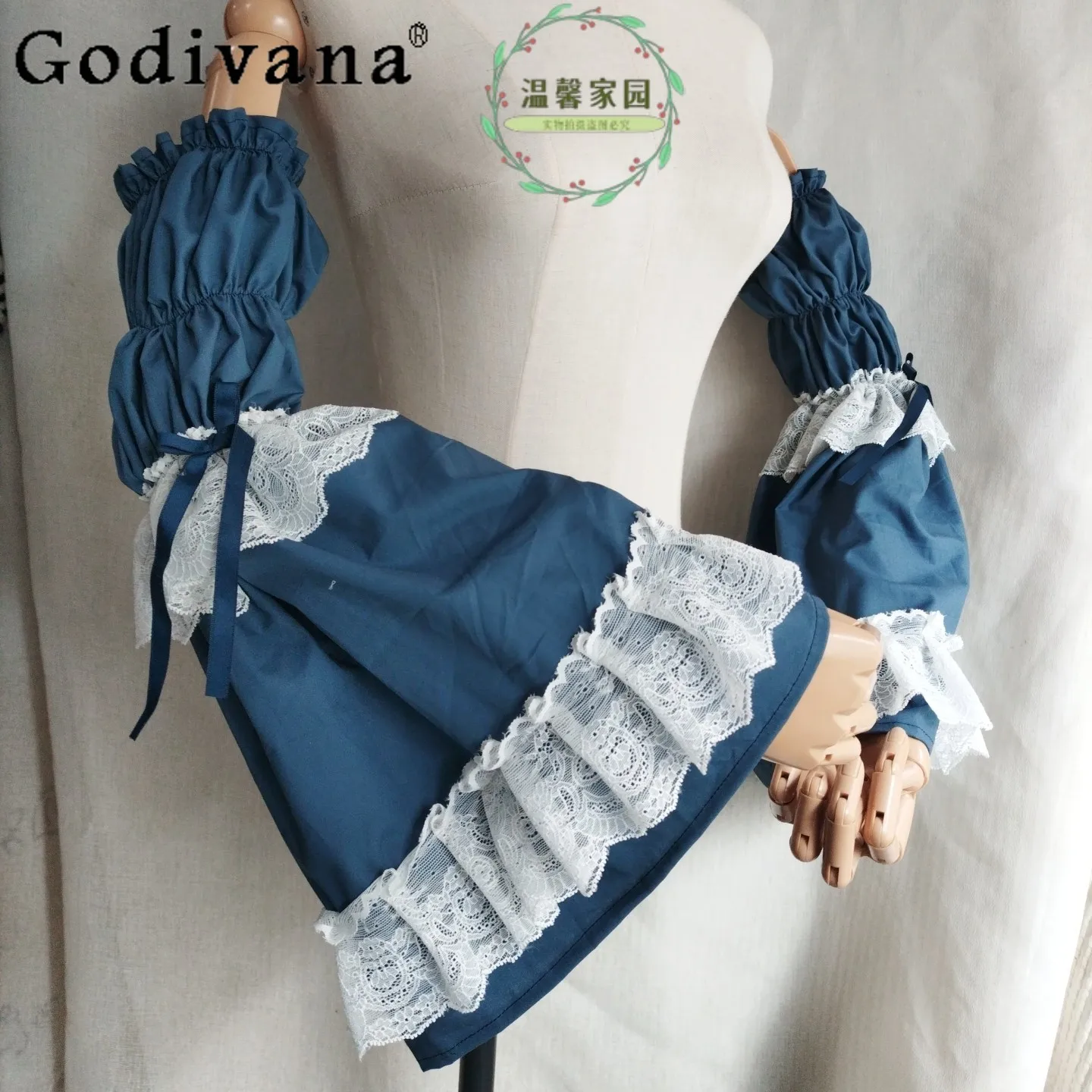 japanese-original-lolita-style-pure-cotton-ruffled-princess-sleeves-with-lace-trim-sweet-cute-versatile-for-cosplay-decoration