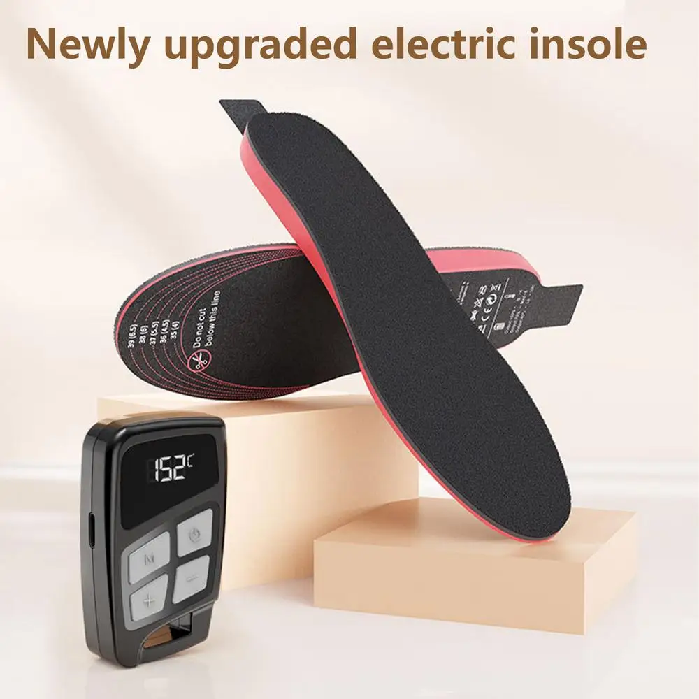 Description Picture 2 of itemElectric Foot Warmer Heated Insoles 3500mAh Rechargeable USB Heating Soles Boots Insert Warmth Pad With Remote Control Man Women