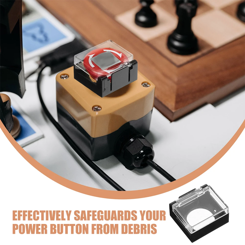 

20pcs Protective Waterproof Dust Push Protectors Switch Covers Wall Button Emergency Stop Switch Cap Plastic Button