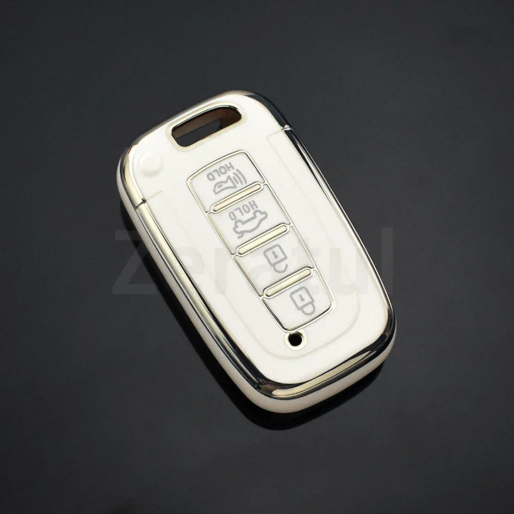 4 Buttons TPU Key Case Cover Shell Fob Holder for Kia Sportage R Borreed Sorento K5 K7 for Hyundai Tucson Azera IX35 Sonata